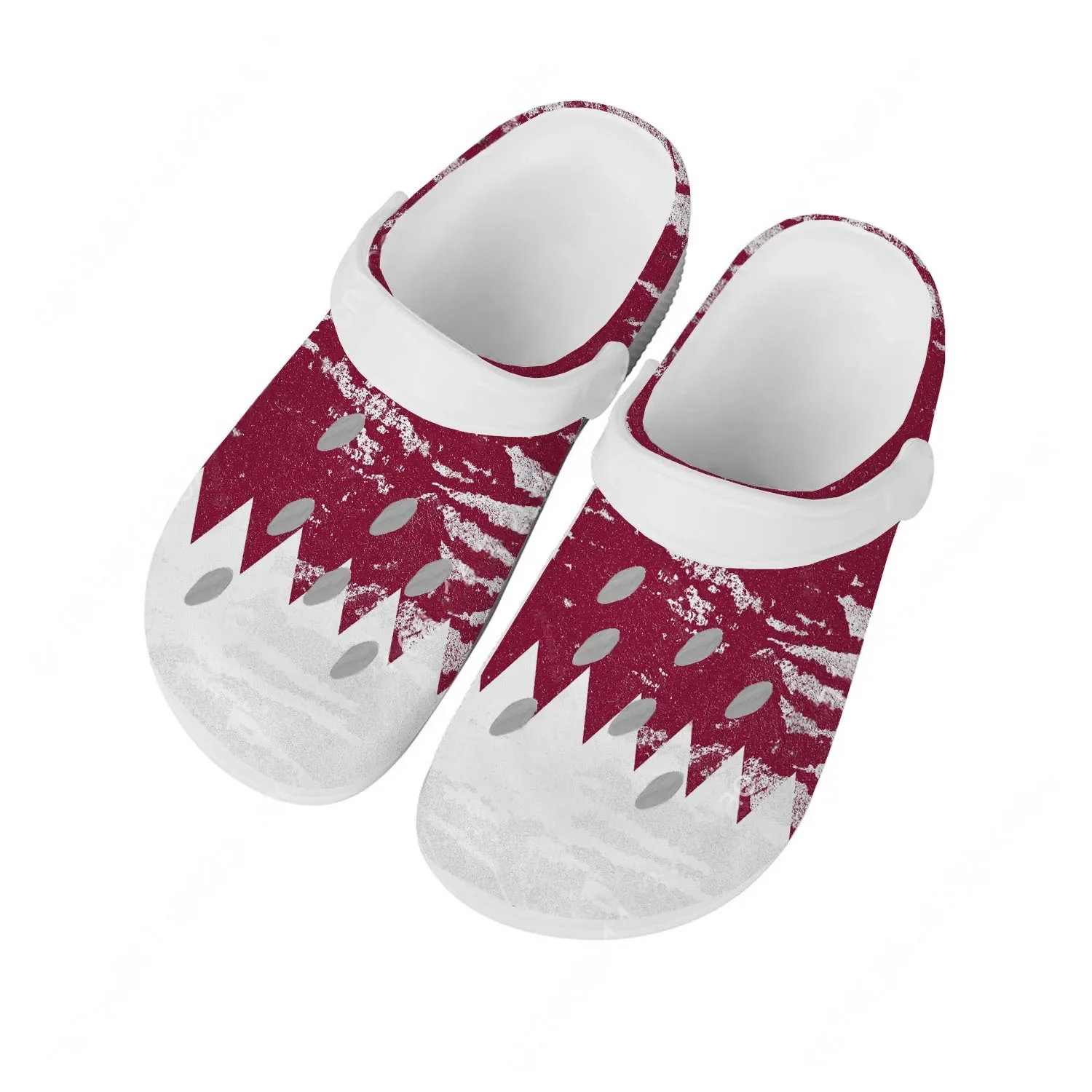 Women Shoes Qatar - Klapki z motywem flagi Kataru męskie