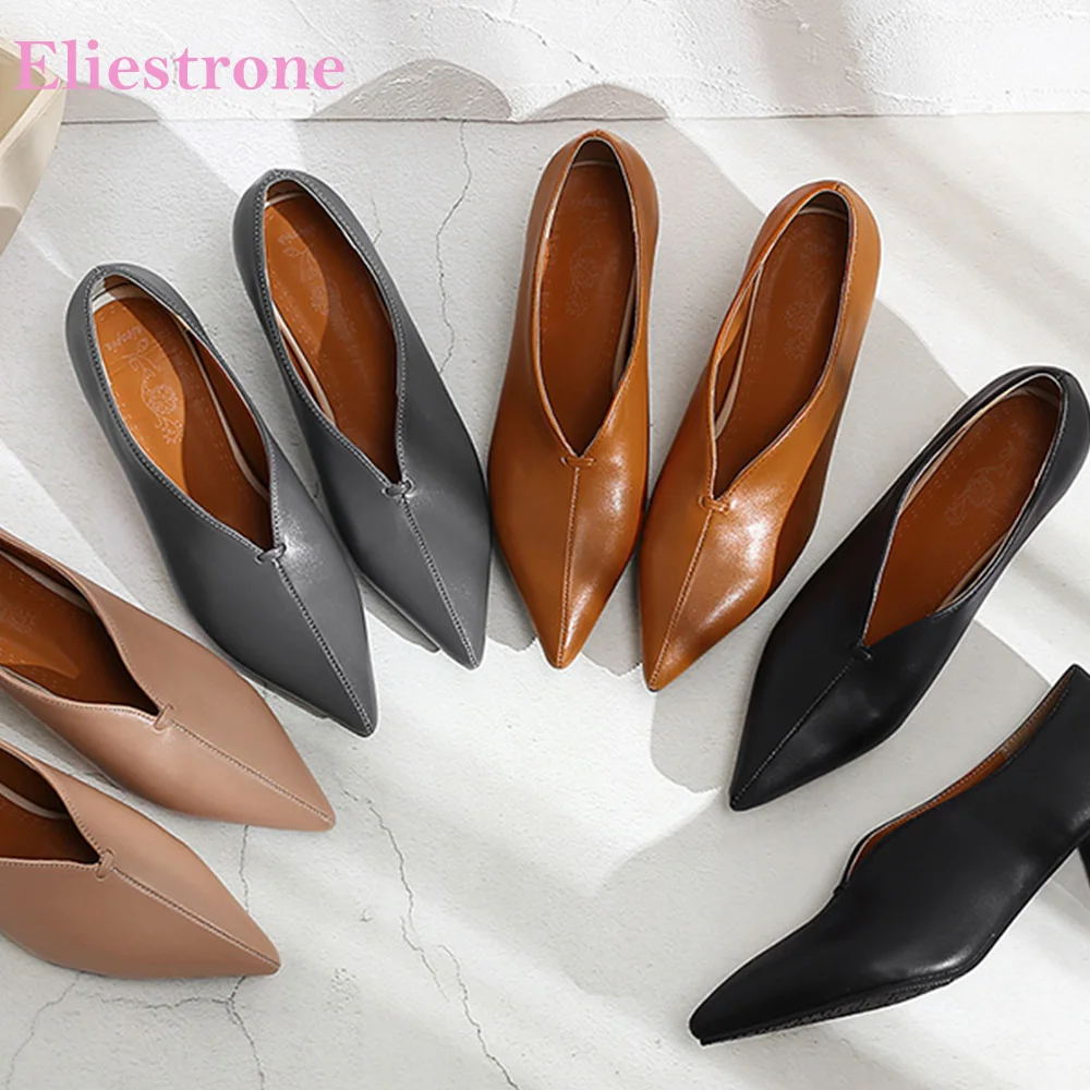 Women'S Shoes Big Feet - Brand New Pointed Toe Black Gray
