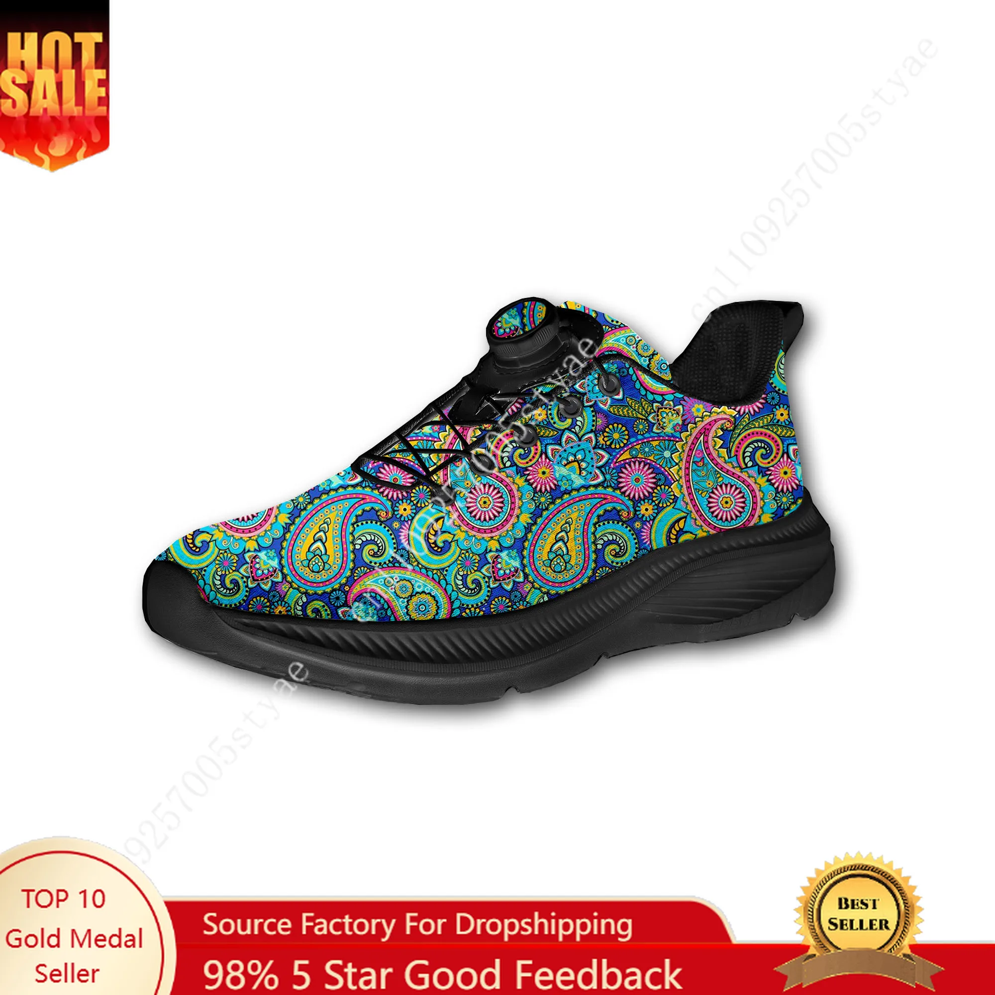 Women Shoes Sneakers - Buty do chodzenia z nadrukiem mandali