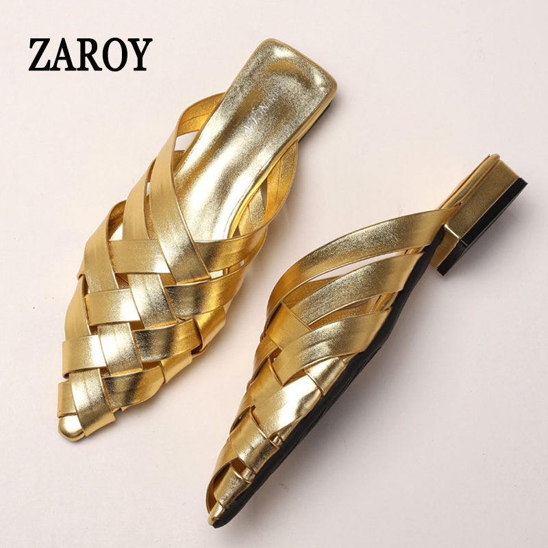 Women'S Shoes Big Feet - Sandały damskie z plecionką, klapki na