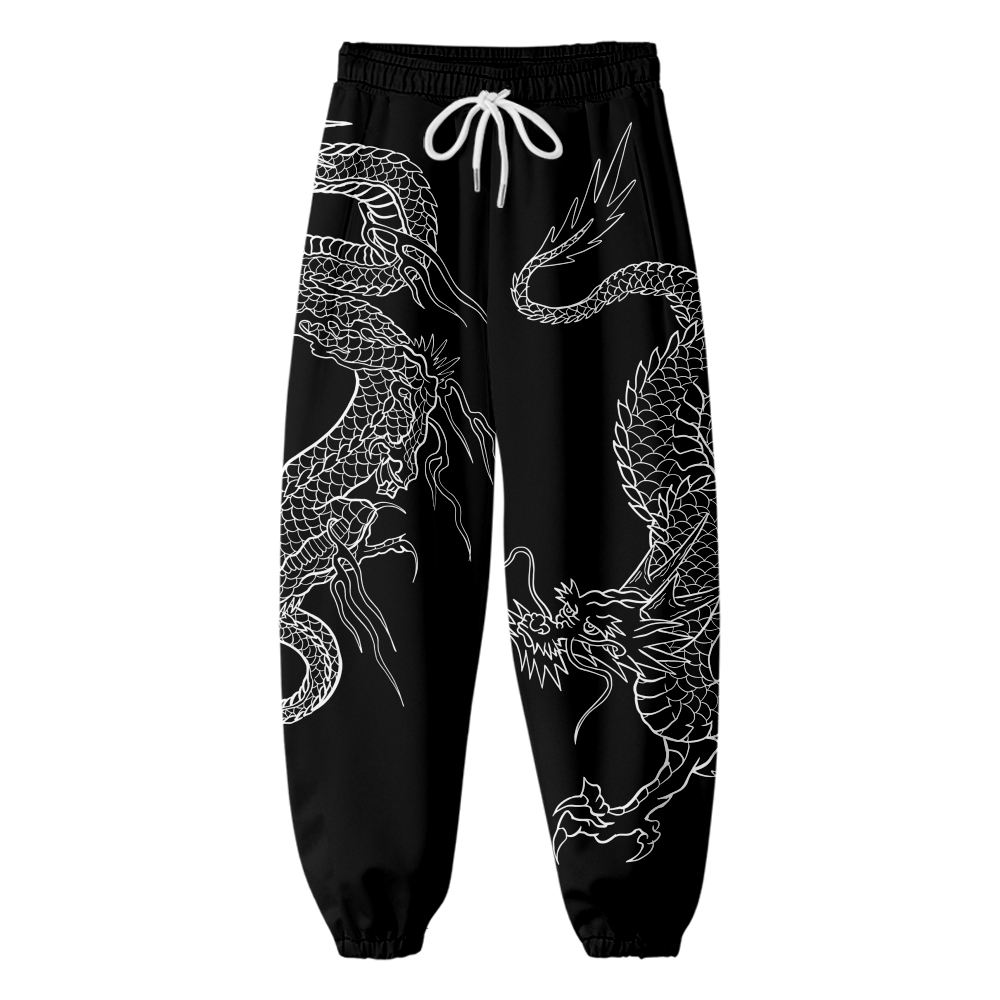 Women Shoes Joggers - Spodnie dresowe 3D Anime Dragon, modne