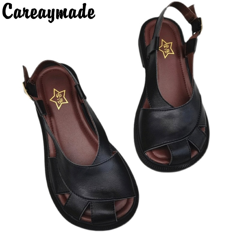 Women'S Shoes Big Feet - Careaymade-oryginalne skórzane duże buty szerokie sandały