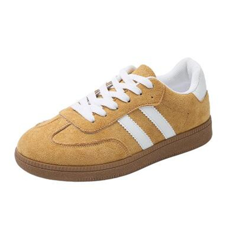 Women Shoes Sneakers - Nowe Retro Okrągłe Skórzane Buty z