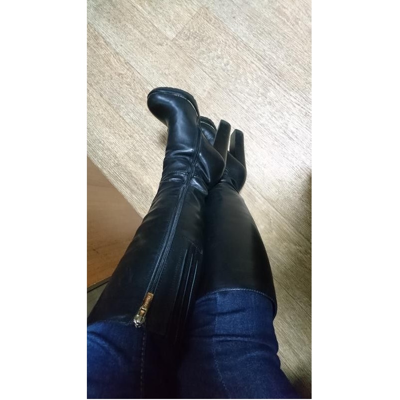 Czarne kozaki za kolano na pla – Women'S Shoes Big Feet recenzja i cena