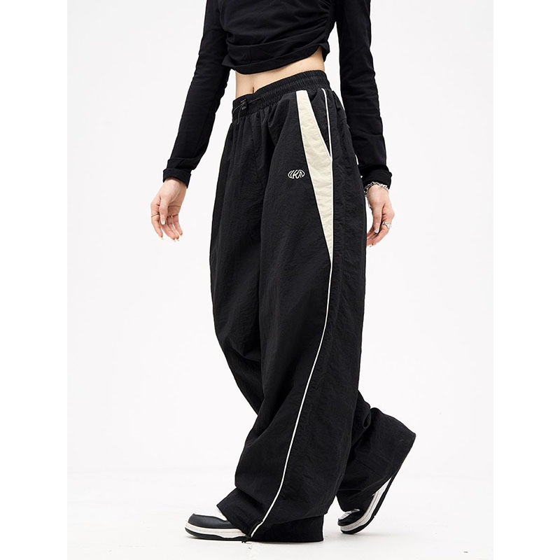 Retro Spodnie z szerokimi noga – Women Shoes Joggers recenzja i cena