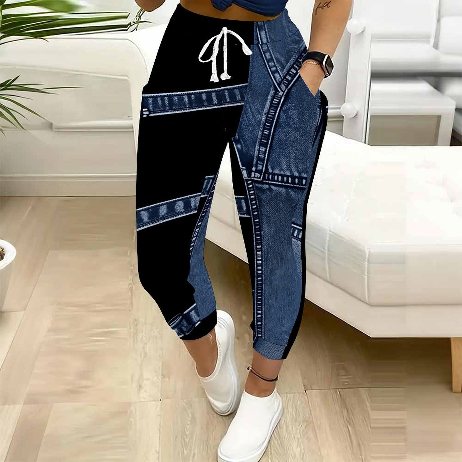 Damskie spodnie typu jogger ze – Women Shoes Joggers recenzja i cena
