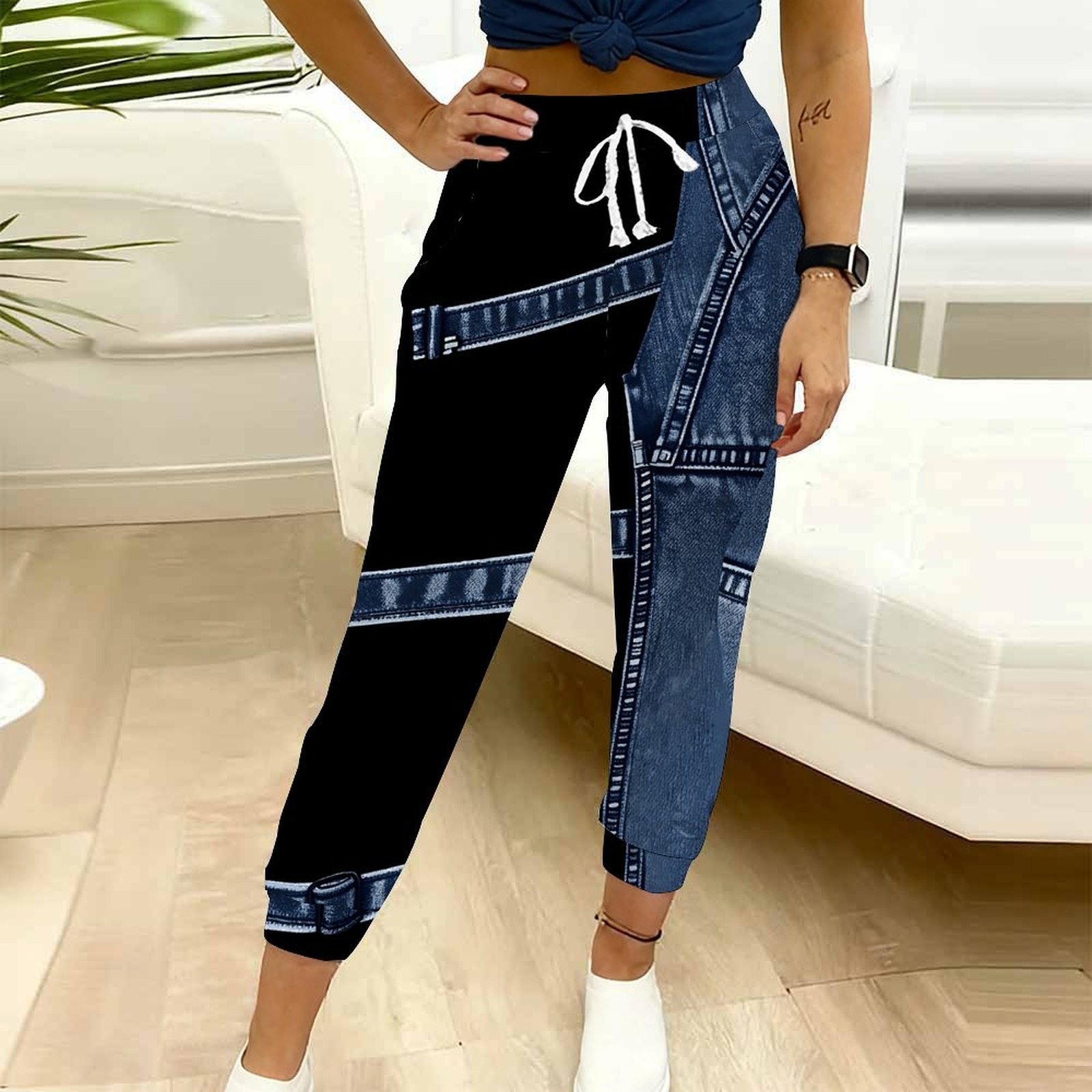 Damskie spodnie typu jogger ze – Women Shoes Joggers recenzja i cena