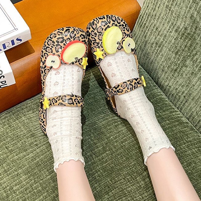 Retro Leopard Print Ballet Hol – Women'S Shoes Water Resistant recenzja i cena