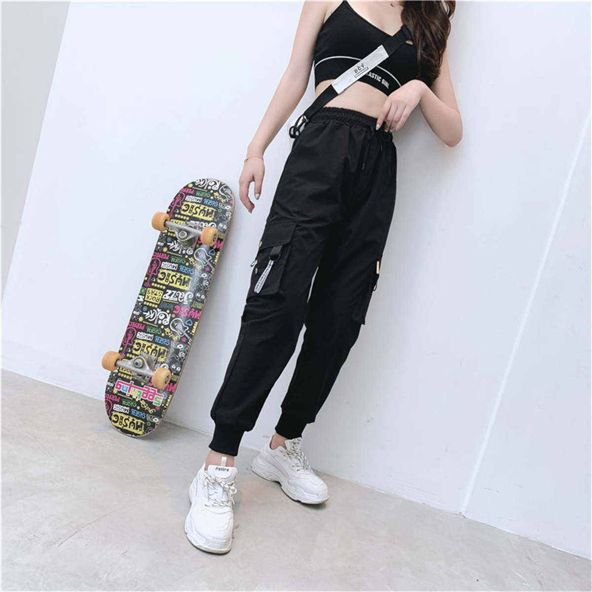 Czarne Spodnie Cargo Kobiety D – Women Shoes Joggers recenzja i cena