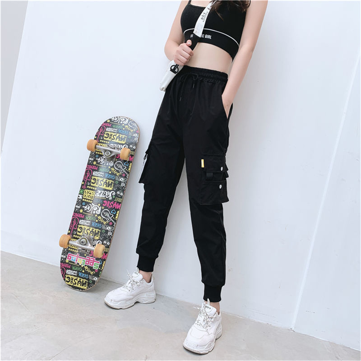 Czarne Spodnie Cargo Kobiety D – Women Shoes Joggers recenzja i cena