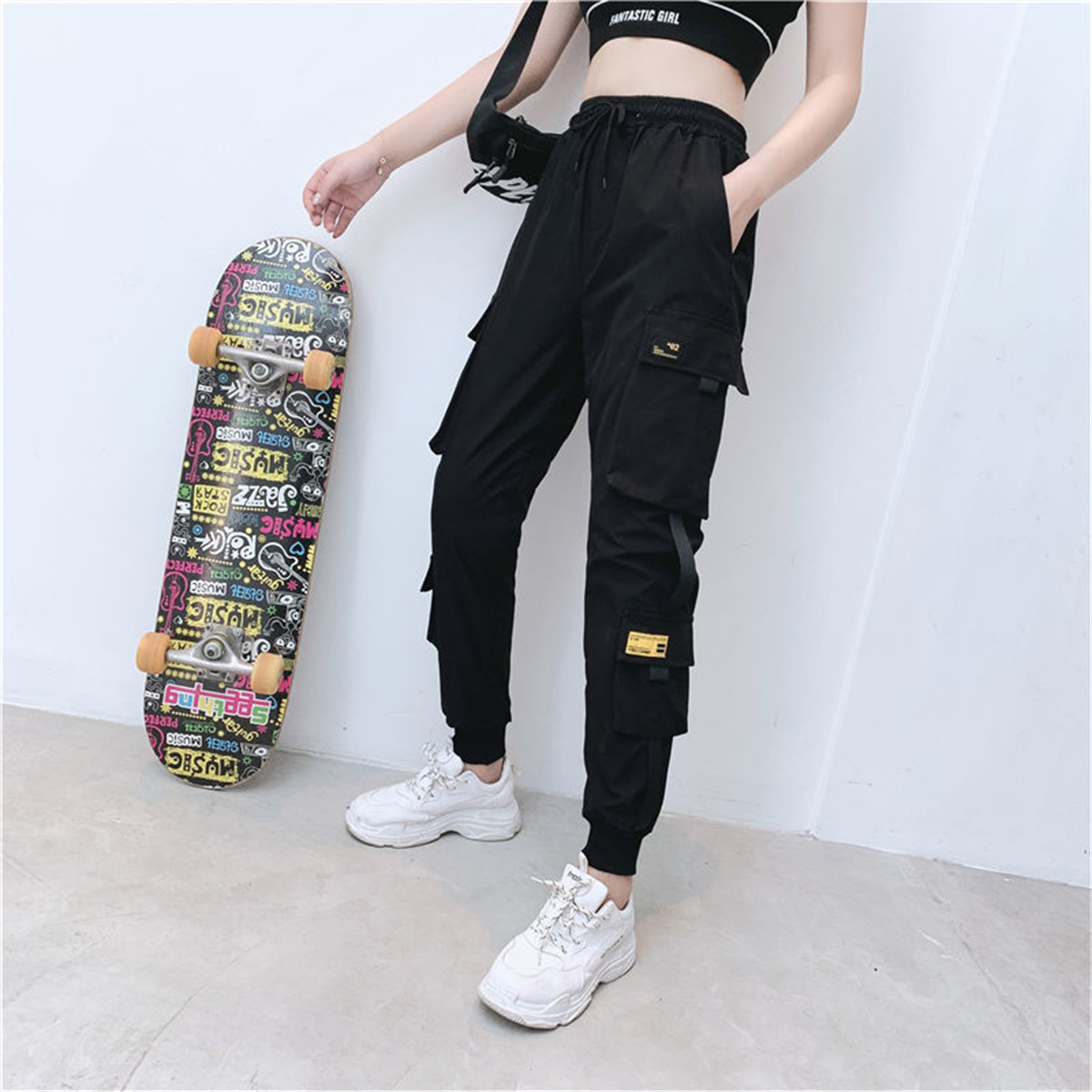Czarne Spodnie Cargo Kobiety D – Women Shoes Joggers recenzja i cena