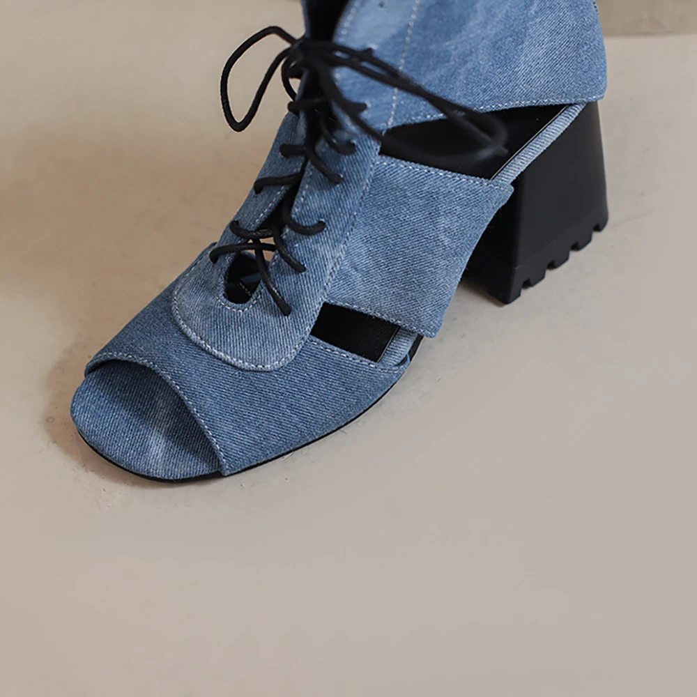 Nowe letnie wygodne niebiesko- – Women'S Shoes Big Feet recenzja i cena